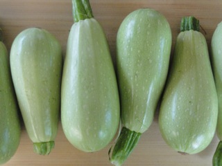 Pale green zucchinis….